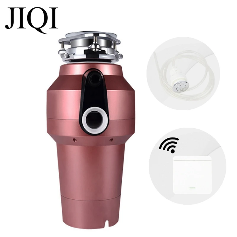 JIQI 560W Food Waste Disposer Food Residue Garbage Processor Sewer Rubbish Disposal Crushing Grinder Wireless/Air Switch 220V