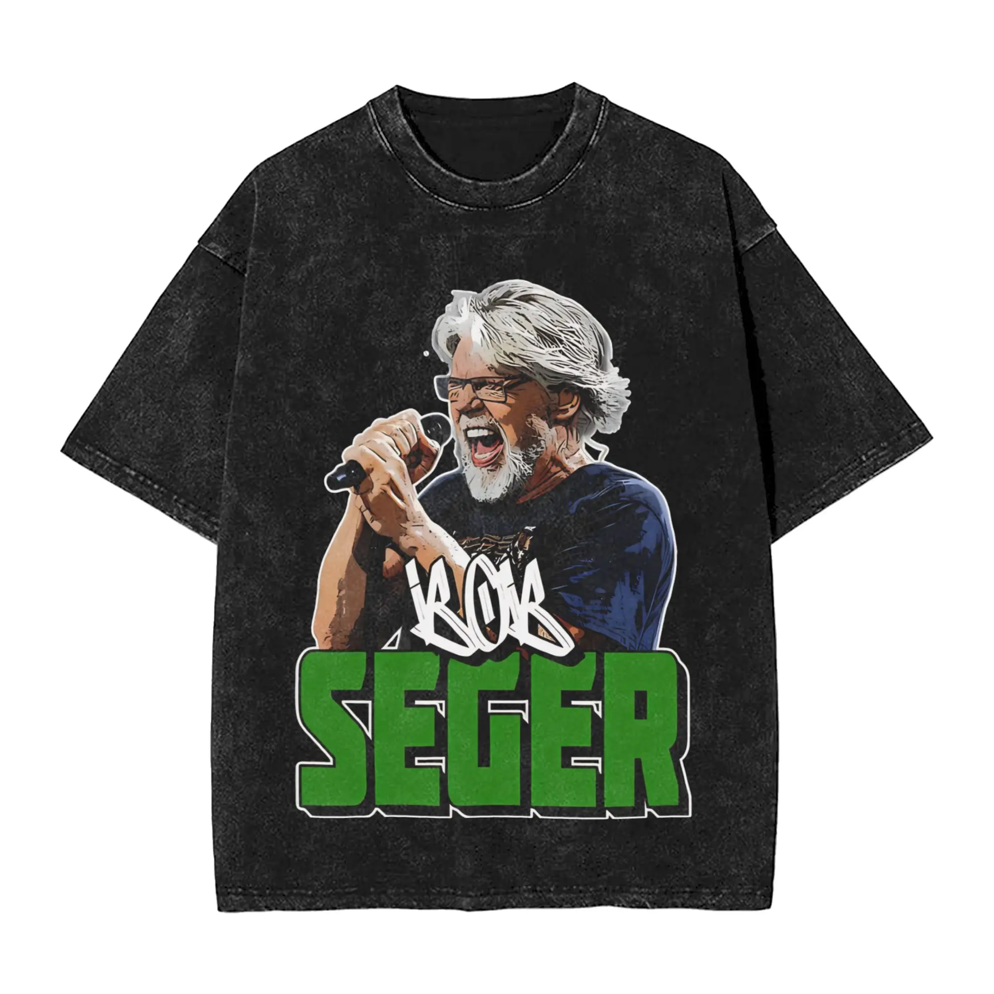 Bobs legend rock and Roll Segers Final Tour  Merch Washed T Shirt for Men Women Streetwear Hip Hop T-Shirt Summer  Tees Tops