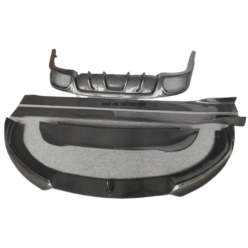 

10-13 Year Carbon Fiber 970.1 A-Style Front Lip Rear Diffuser Side Skirts Spoiler Body Kit for