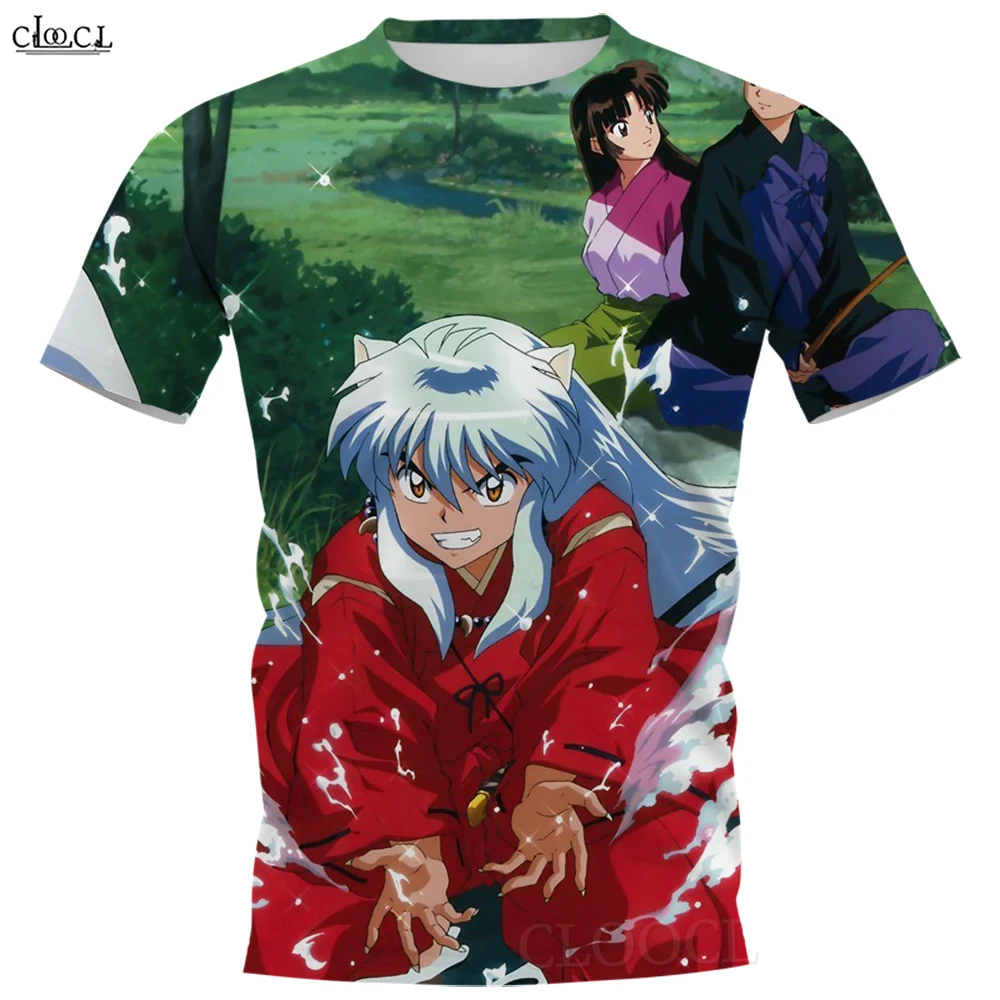 CLOOCL Anime Inuyasha T-Shirt 3D Print T-Shirt Men Women Tees Fashion Streetwear Short Sleeve O-Neck Pullovers Tops Dropshipping