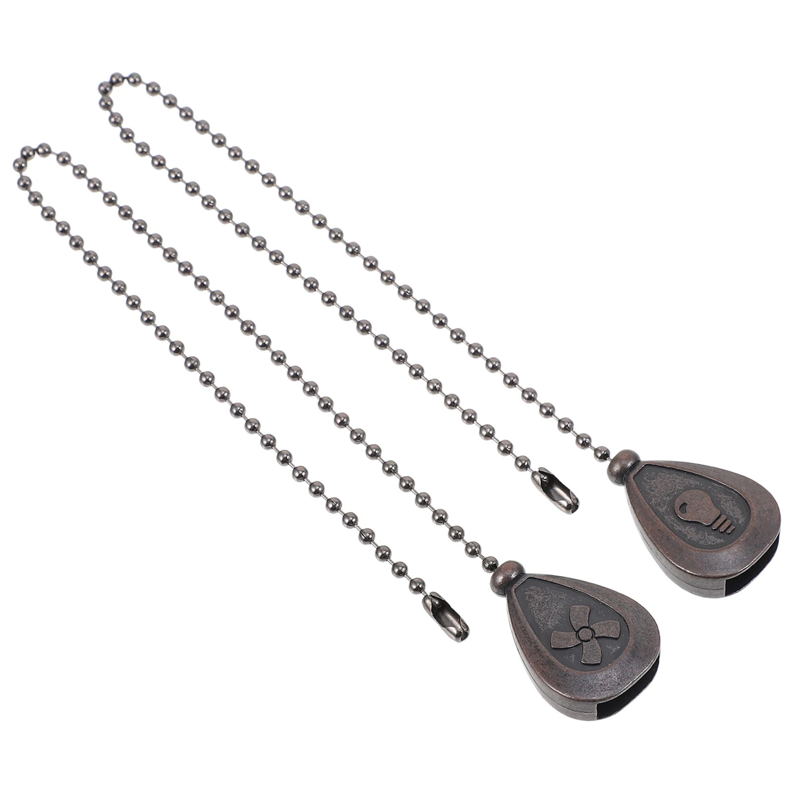 

2 Retro Ceiling Fan Light Pull Chain Extension Chains Decorative Bedroom Living Hallway Chic Simple Installation Safe Use