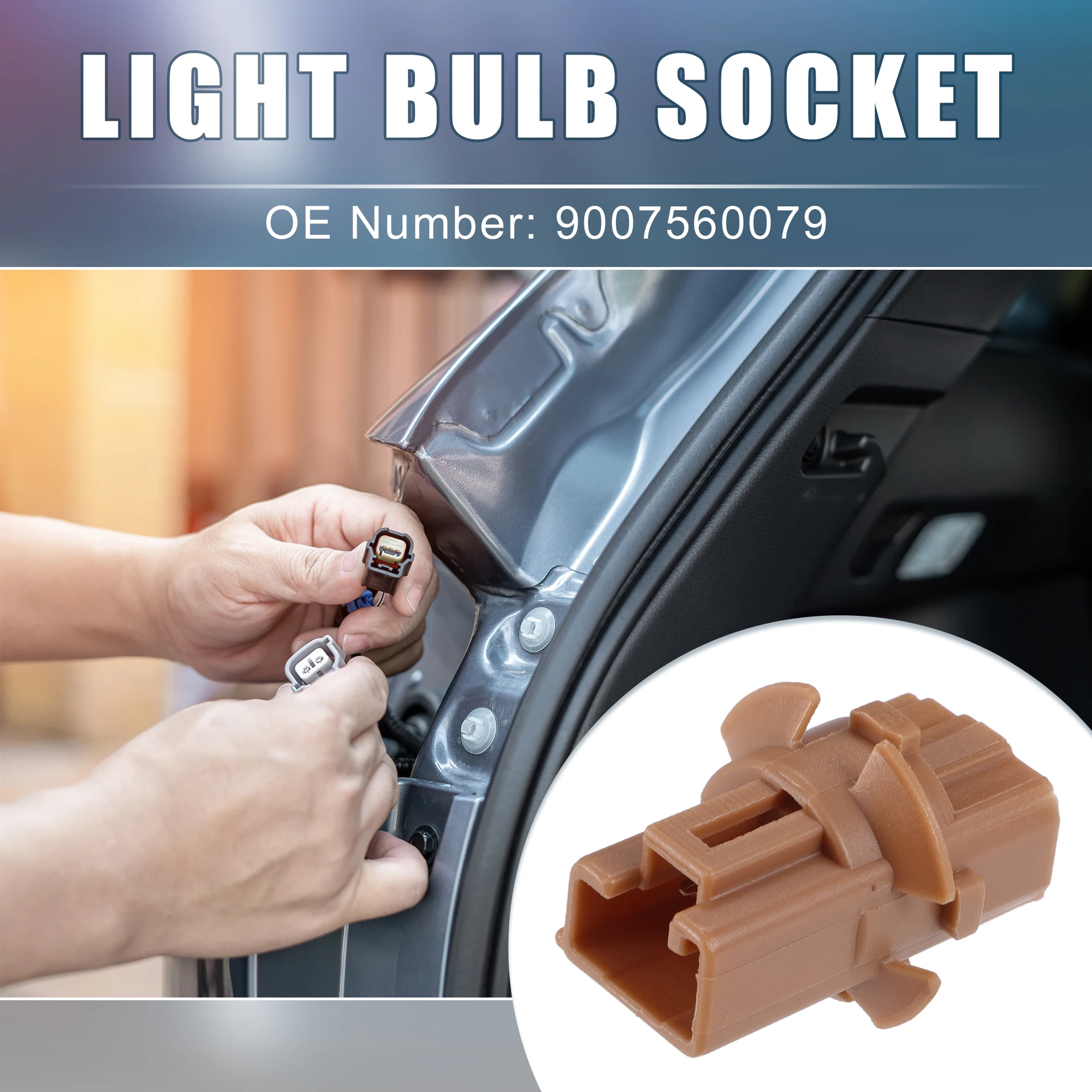 UXCELL 1-2Pcs Light Bulb Socket No.9007560079 Lamp Socket for Toyota Camry 2012-2017 for Toyota Highlander 2008-2011