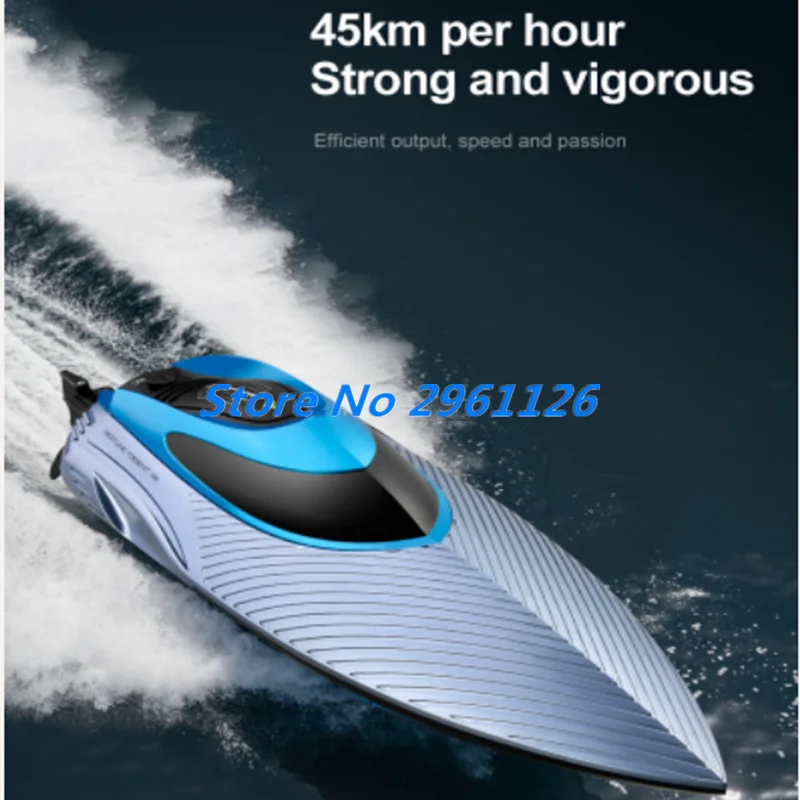 Water High-Speed Remote Control boat 2.4G 45KM/H LED Lighing Alarm Water Cooled Cycle Waterproof Racing RC Boat Speedboat Toys