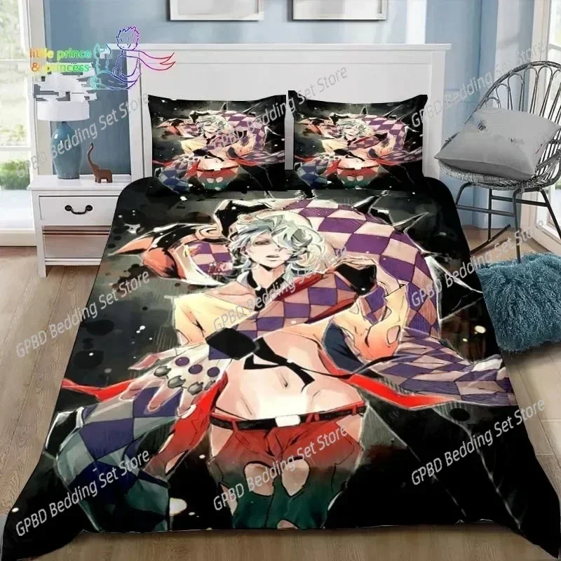 JoJolion Adventure Comfortable Duvet Quilt Cover Pillowcase Bedding Set Children Bedroom Decoration Home Textile