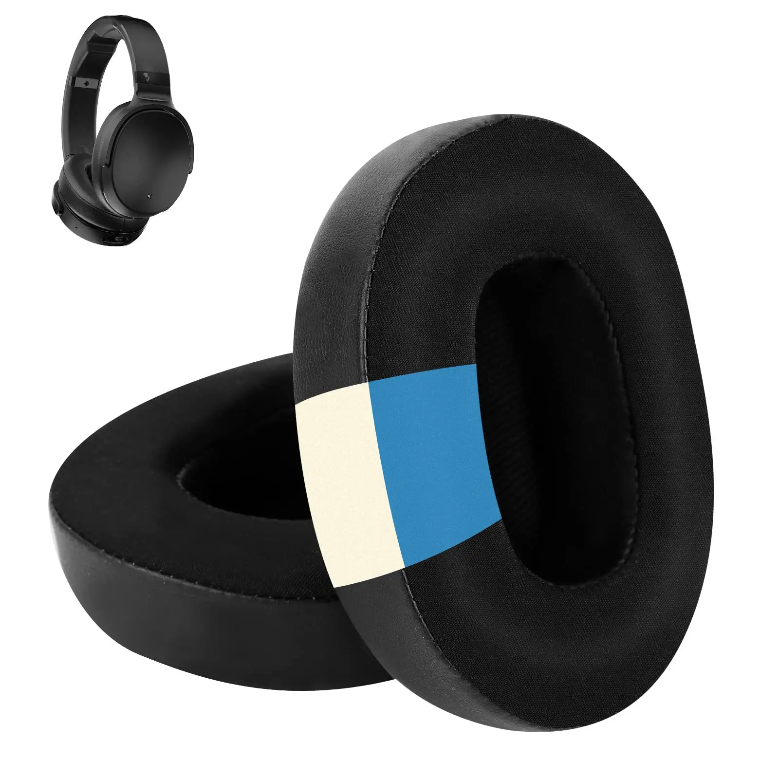 وسادات أذن بديلة من جل الثلج من ZUODUO لسماعات الرأس Skullcandy Hesh 3/ANC/Evo & Crusher اللاسلكية/ANC/Evo/360 والمكان ANC فوق الأذن
