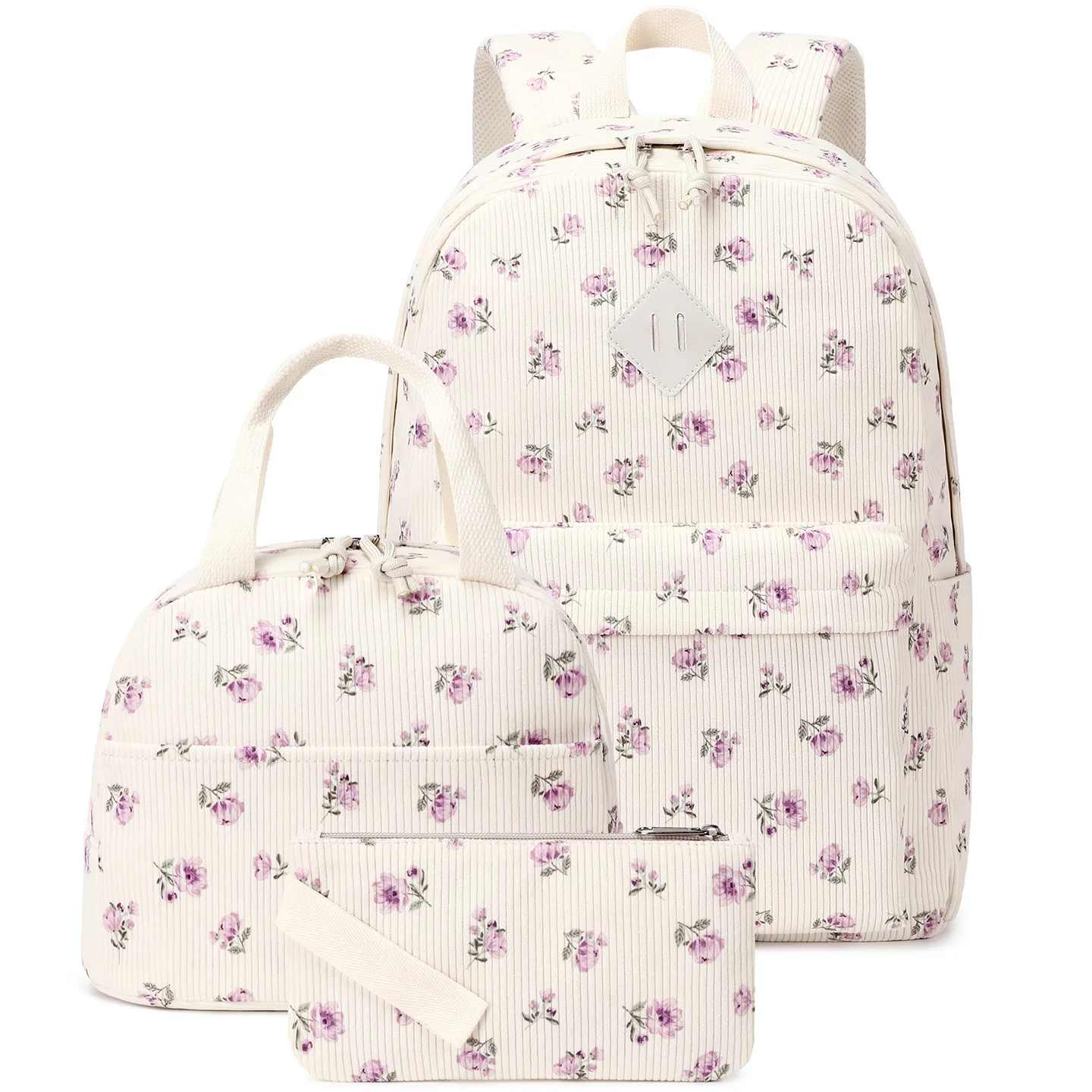 diamond plumeria pink jansport backpack Unisex Big Student It has room for your laptop Floral Jansport Big Student Backpack