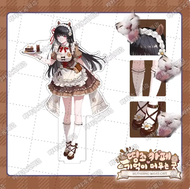 Japanese Anime Wuthering Waves 17cm Acrylic Stand Figure Model Plate Cosplay Collection Desktop Decor Gifts BKCY