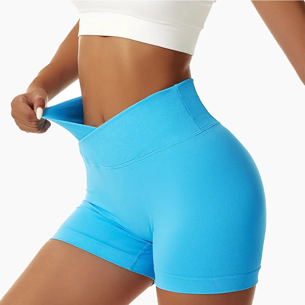 Seamless Shorts for Women Push Up Scrunch Butt Workout Shorts Running Fitness Sports Short Gym Clothing High Waist Yoga Shorts