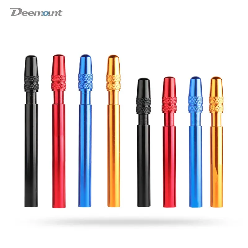 AliExpress DEEMOUNT Bicycle 1Pair Presta Valve Extender W/ Cap CNC Aluminum Alloy Anodized F/V Extension for Fixed Road