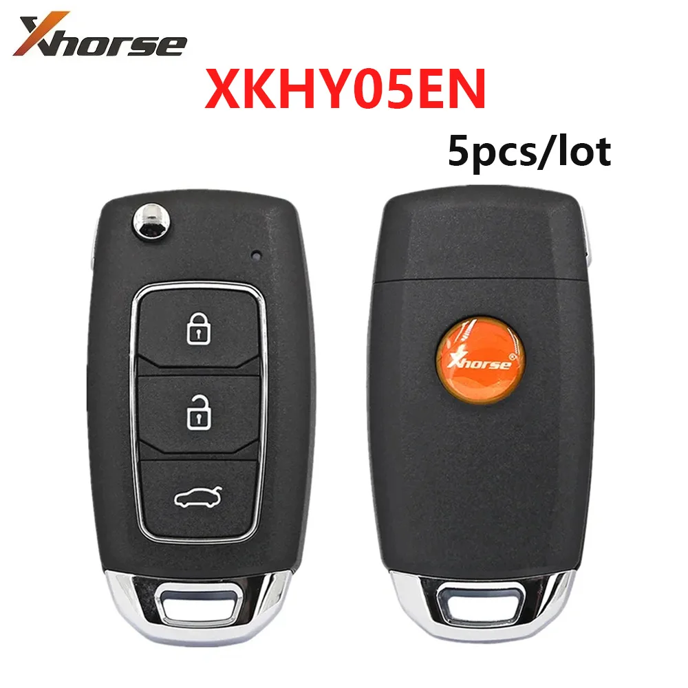 

5pcs/lot Xhorse Wire Remote VVDI XKHY05EN 3 Button Universal Car Key Fob for Hyundai VVDI2 VVDI Key Tool (English Version)