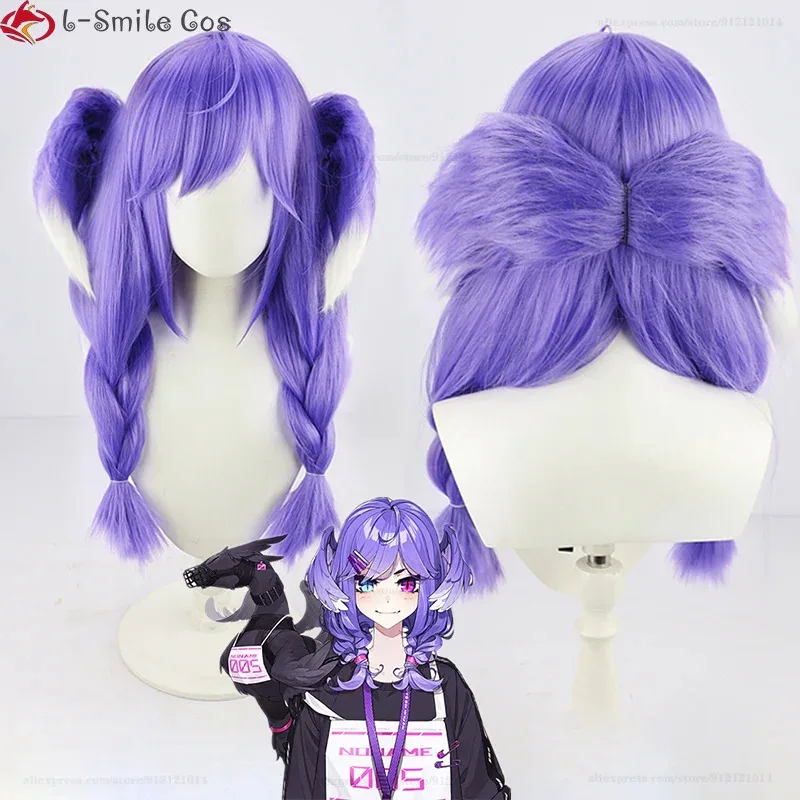 

YouTube Vtuber Idol Selen Tatsuki Cosplay OBSYDIA Bold Braids Heat Resistant Synthetic Hair Halloween Anime Wigs + Wig Cap