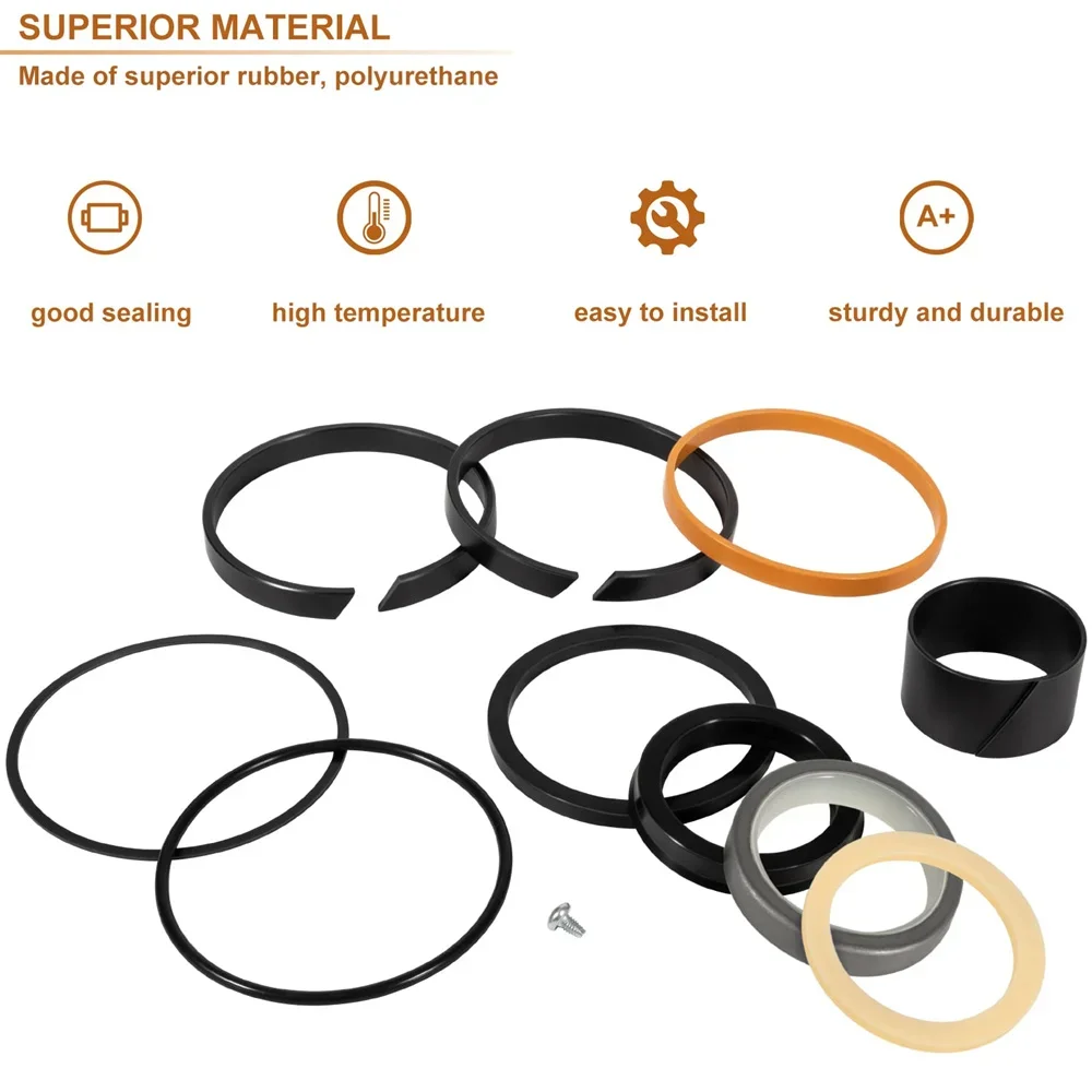 Hydraulic Cylinder Seal Replacement Kit G109417 for Case 650 850D 855D W30, 35C 35CWL 580B 580D 580E 580G 580SD 580SE Rod: 1.75\