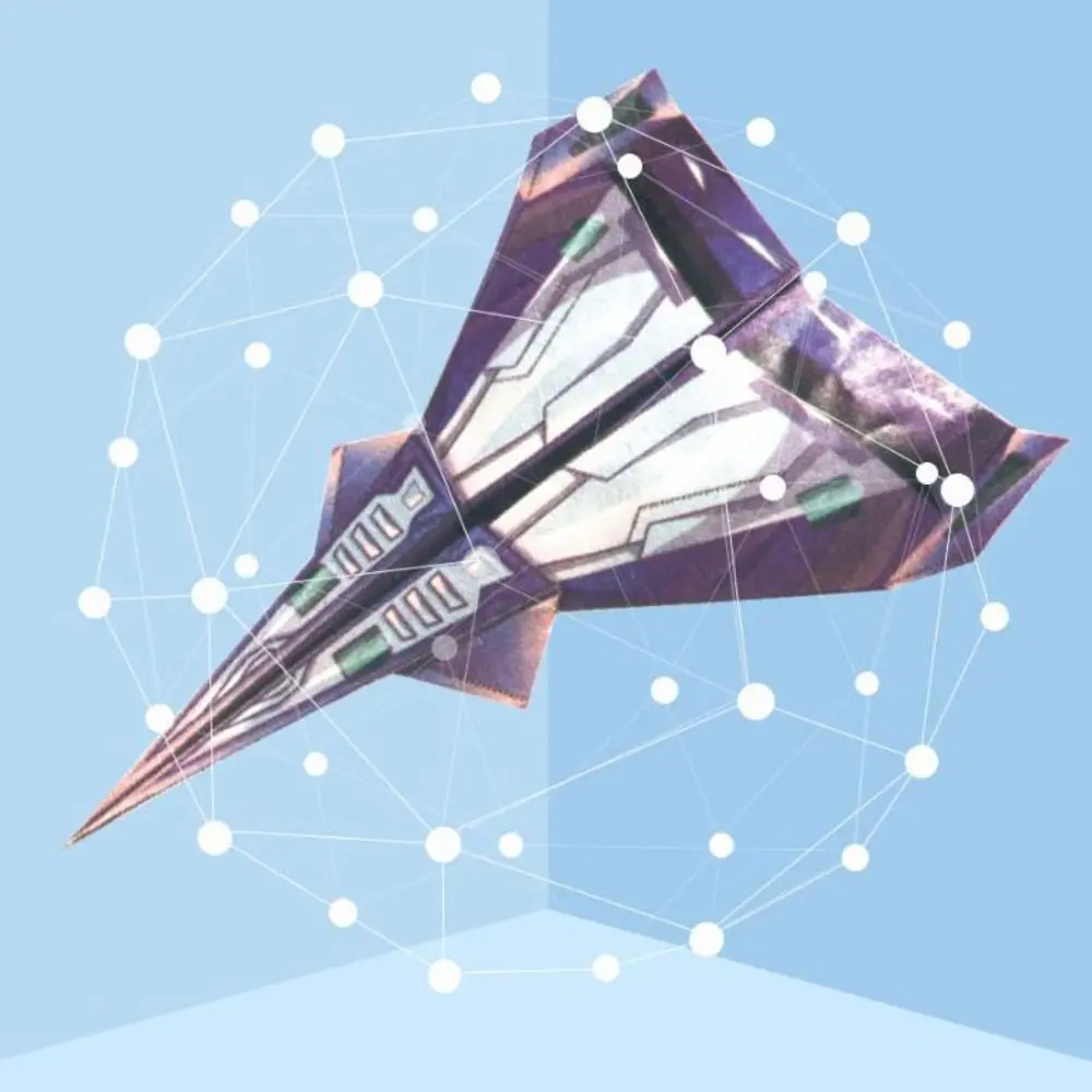 Paper Handmade Airplane Origami Montessori Folding Airplane Origami Set 3D Art Learning Versatile Paper Aircraft