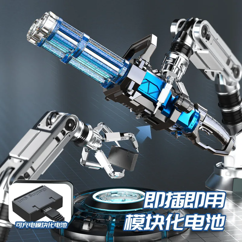 Spitfire Dual Tube Gatling Water Gun Large Capacity Rotating High-pressure Powerful Long-range Electric Continuous Barbecue