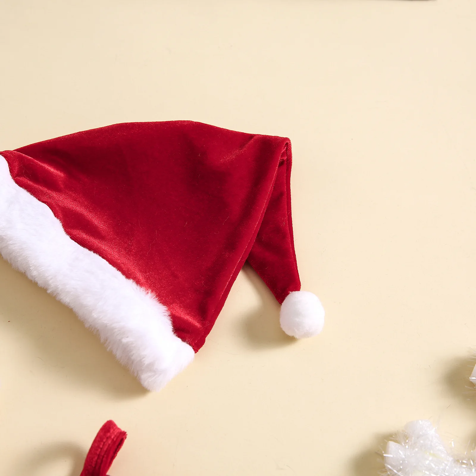 فستان عيد الميلاد الجديد لعام 2024 بأكمام وغطاء للرأس قابل للفصل | طقم مشد بوستير ذو حافة خام مكون من 3 قطع #3