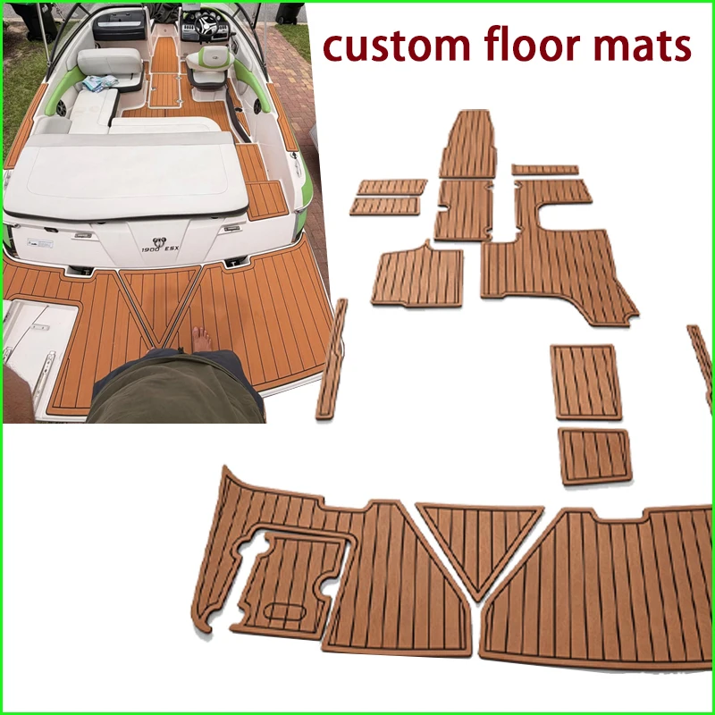 6mm Thickness For 2001 Regal 1900 LE Swim Platform Cockpit Pad Boat EVA Foam Teak Deck Floor Mats