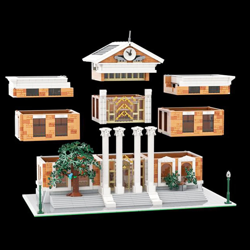 3003PCS Moc Back to the Future Courthouse Building Blocks Ideal Architecture Model DIY Bricks Toys Sets Adult Birthday Gift