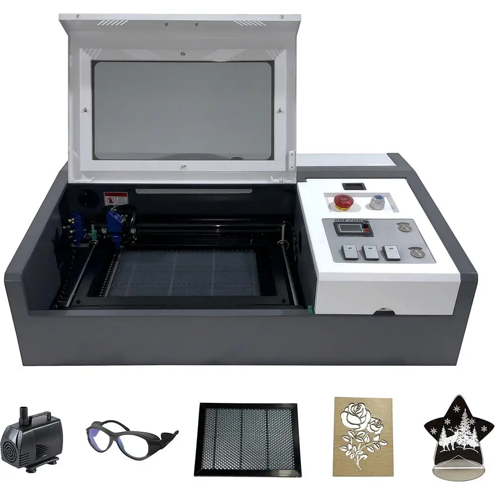 40W Desktop CO2 Laser Engraver Machine Kit Wood Acrylic Leather Cutter with Accessories Lihuiyu M3 Nano Board Free Software &