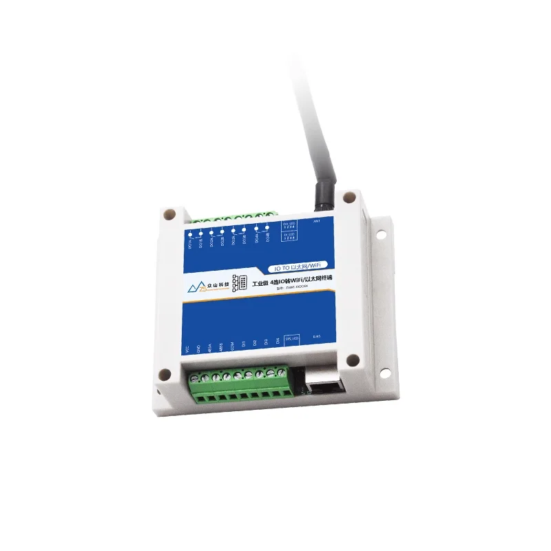 Switching value to Ethernet wireless transmission module 485 serial port acquisition IO relay output to WiFi communication