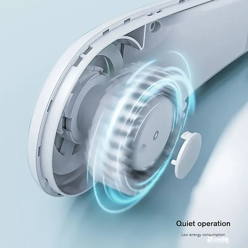 1200mAh Mini Air Cooling พัดลมคอเล็กแบบพกพากีฬากลางแจ้ง USB ลมขนาดใหญ่ขับเคลื่อนไร้สาย Bladeless พัดลมคอพัดลมรถยนต์