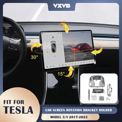 Screen Swivel Tilt Mount For Tesla Model 3 Model Y 2017-2023 Car 4 Direction Screen Rotating Holder Bracket Interior Accessories