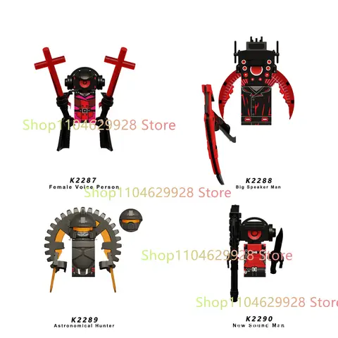 KDL844 Skibidi Toilet Man Anime dibujos animados ladrillos muñecas camarógrafo Speakerman TV hombre Mini ladrillos de acción figuras de juguete bloques de construcción