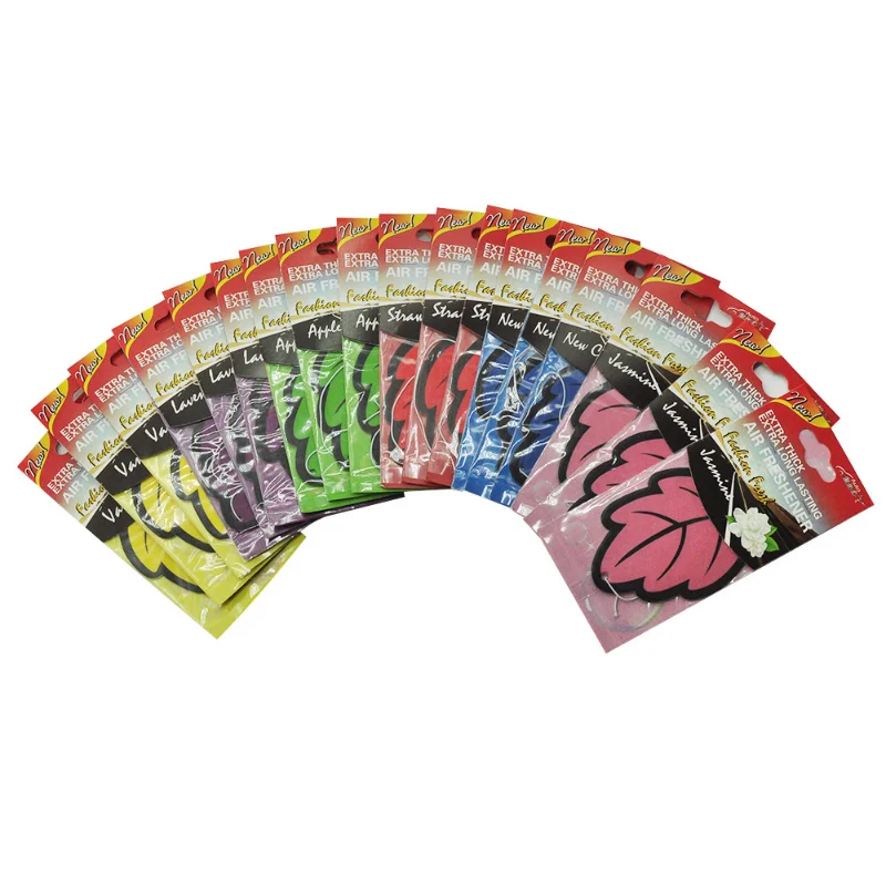 3-60pcs Car Air Freshener Natural scented tea paper Auto Hanging Vanilla perfume fragrance Leaf Shape car accessories interior - Image 6