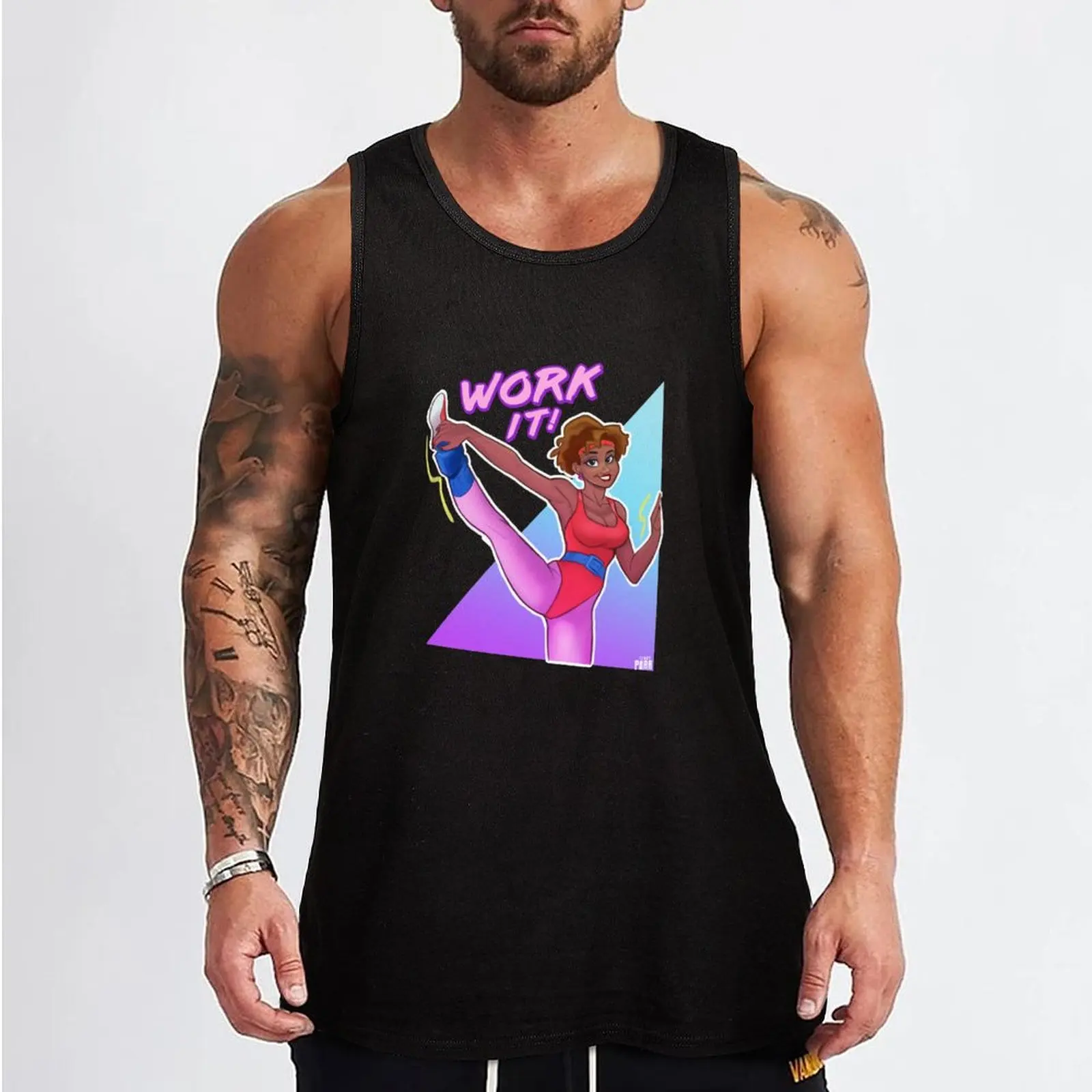 Work it! Tank Top T-shirts men running shirt underwear