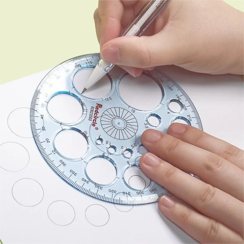 Rotatable Full Circle Protractor 360 Degree Art Design Measurements Architecture Math Drawing Template Engineering Drawing Ruler