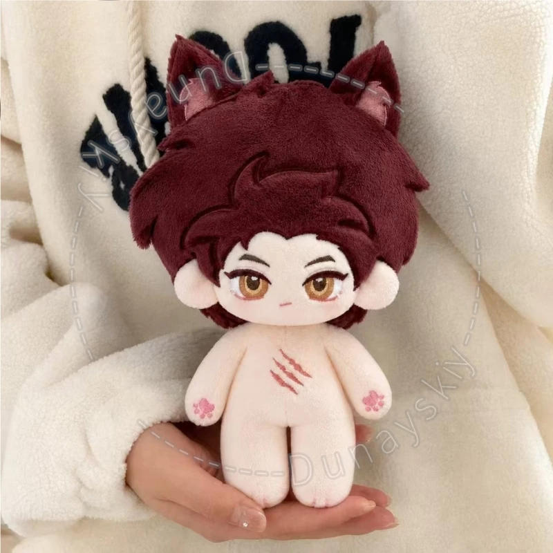 Valko 20cm Plush Clothes Chibi Wolf Plush With Ears And Chest Scar Embroidery Game Love And Deepspace Halloween Cos Soft Fluffy view 3