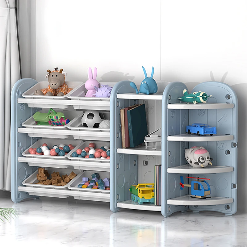 Customized Baby Indoor Furniture Corner Cabinet Children Storage Box Small Bookshelf Children's Toy Storage Rack Drawer Plastic