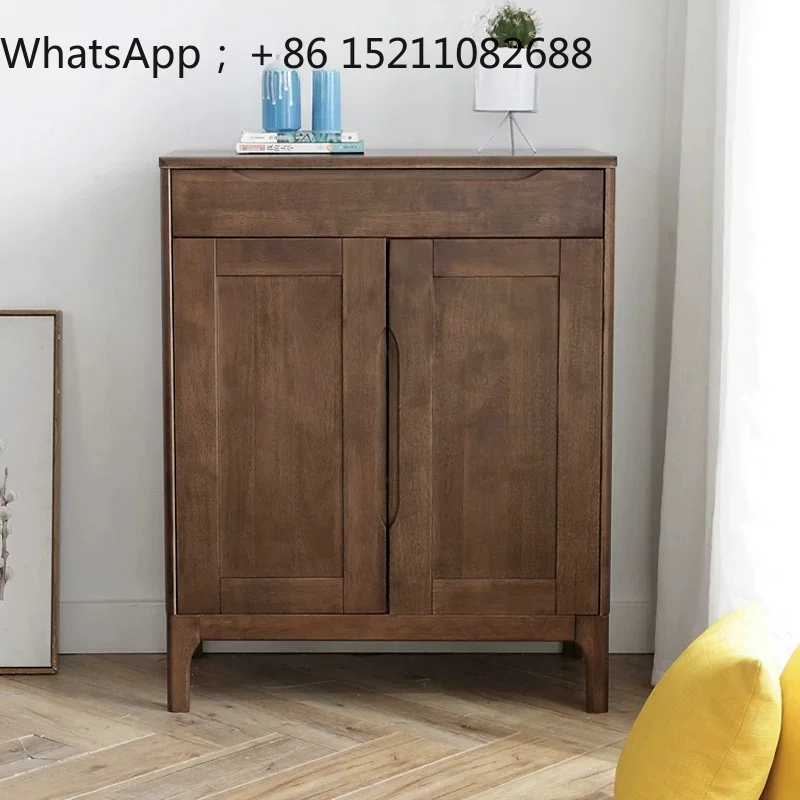 SCY modern simple small apartment all-solid wood shoe cabinet entrance foyer storage storage shoe changing cabinet