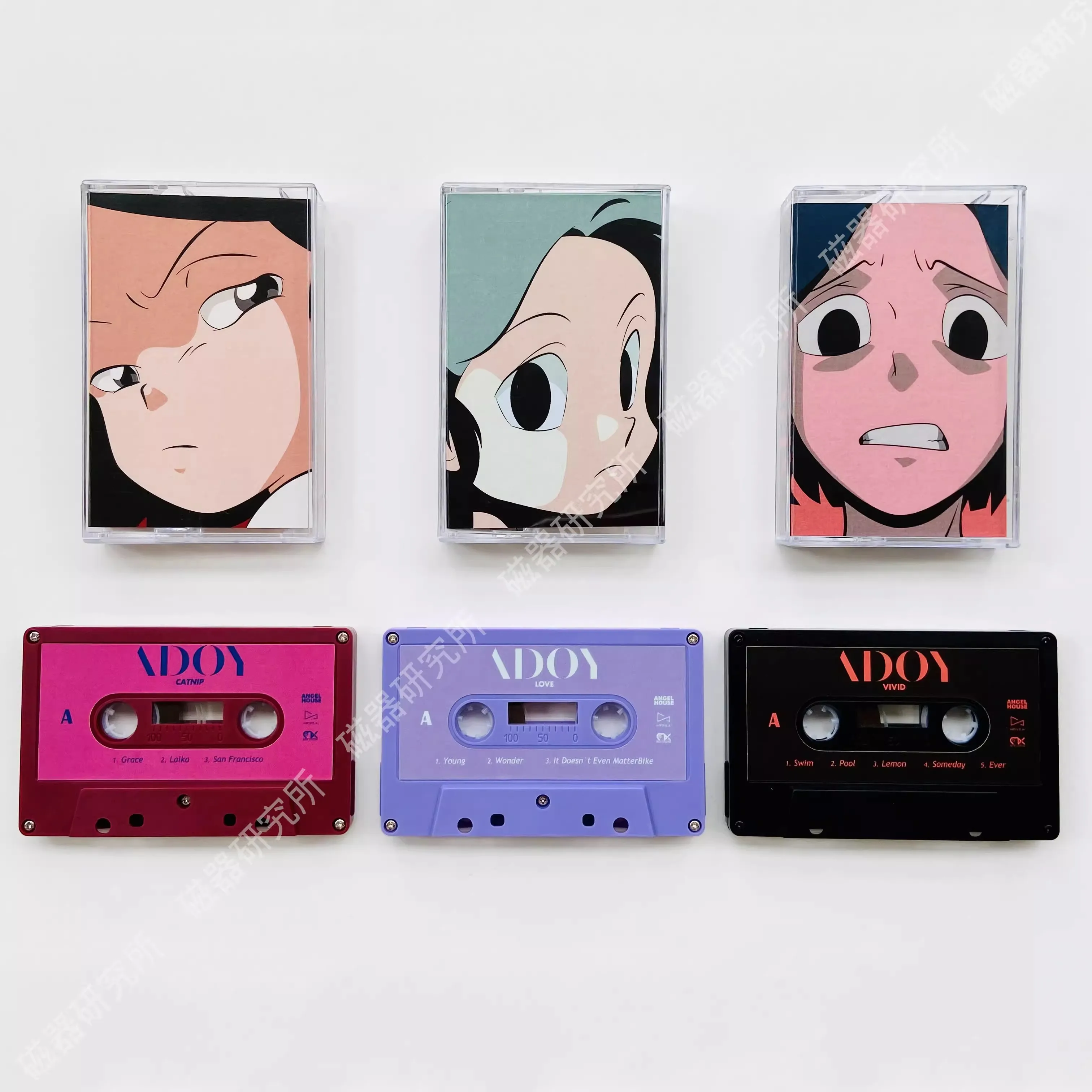 Classic Retro Adoy Band Music Tape CATNIP LOVE VIVID Album Cosplay Soundtracks Box 3pcs Cassettes Walkman Tape Party Music Gifts