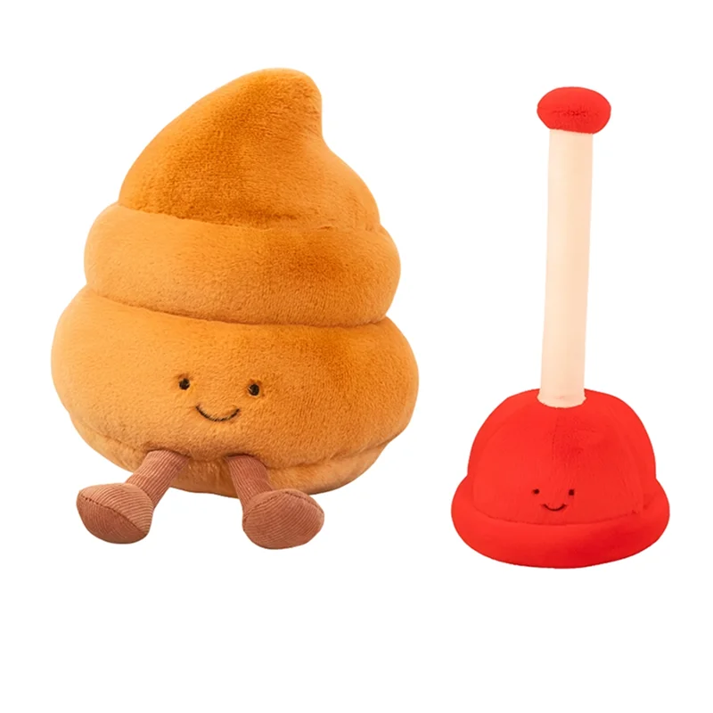 JY-Two Piece Toilet Set Simulation Plush Toilet Paper Toilet Paper Rolls