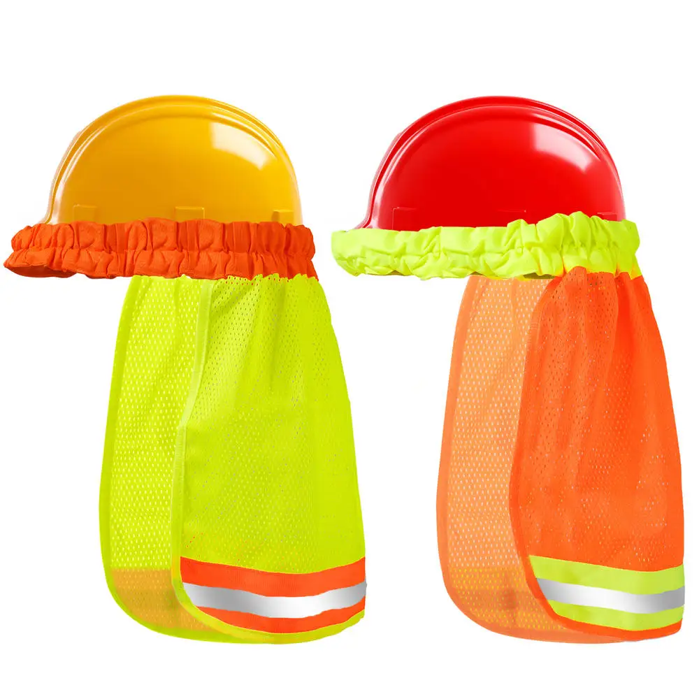 Construction Safety Helmet Visor Cover Hard Hat Sunshade Helmets Reflective Stripe Cap Cover for Construction Workers Protection