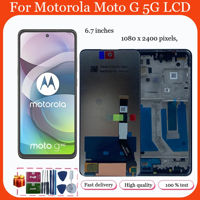 

Новый 6,7 дюймовый ЖК-дисплей для MOTOROLA MOTO G 5G ЖК-дисплей с сенсорным экраном дигитайзер в сборе 100% идеальный ремонт