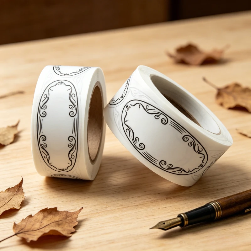 Etiquetas Ovaladas Decorativas en Blanco, Pegatinas de Estilo Vintage para Escribir a Mano, Nombres de Frascos de Especias, Contenedores de Despensa y Pegatinas para Almacenamiento de Alimentos
