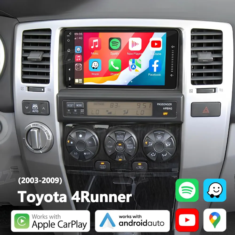 For Toyota 4Runner 2002-2009 Auto Multimidia Video Player Head Unit button Car Radio Android Carplay