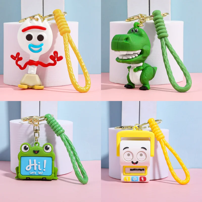 Llavero con figura de Disney Toy Story, Woody, Buzz, Alien, Smarty Pants, llavero para coche, colgante de muñeco bonito, regalo de cumpleaños y Navidad para niños