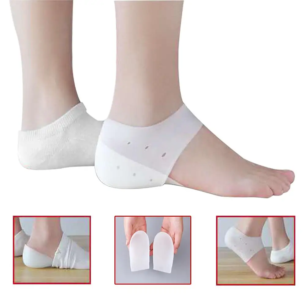 

Insoles Half Height 1cm Increase Socks Gel Man Heel Stocking Length Invisible Slip-On Woman Increase Pain Relief Protect Heel