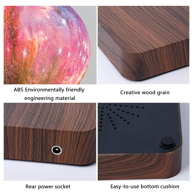 LED Night Light Creative Touch Magnetic Levitation Galaxy Lamp 3 Colors Rotating Bedroom Bedside Atmosphere Nights Lighting