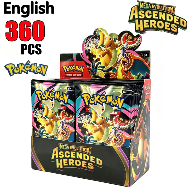 --360p Pokémon Cards TCG Booster Rare Trading Collection Gift Mega Evolution Ascended Heroes Phantasmal Flames Collection Cards