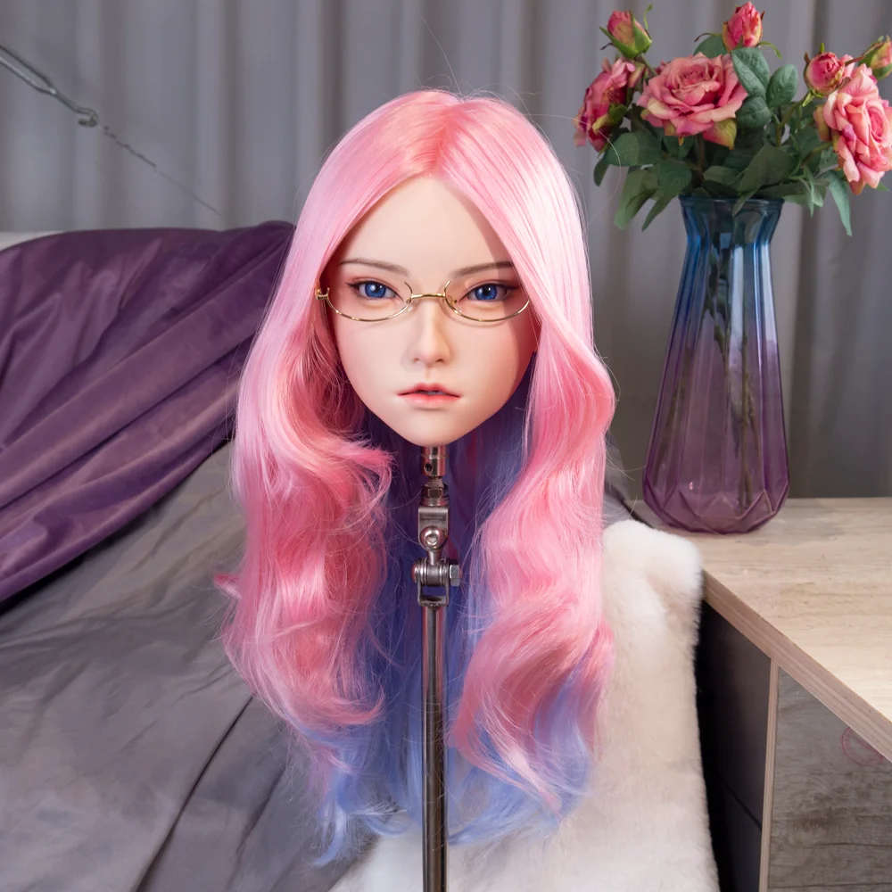 نموذج الرأس الأنثوي الجديد فائق البارد، نسخة 1:1 من نموذج رأس أنثى، رائع للغاية، مصنوع من مادة السيليكون، ناعم ومرن #1