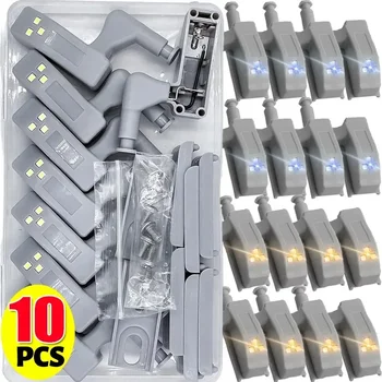 10/1Pcs LED 내부 경첩 램프 캐비닛 유도 조명 옷장 찬장 센서 조명 범용 침실 주방 옷장 밤 램프