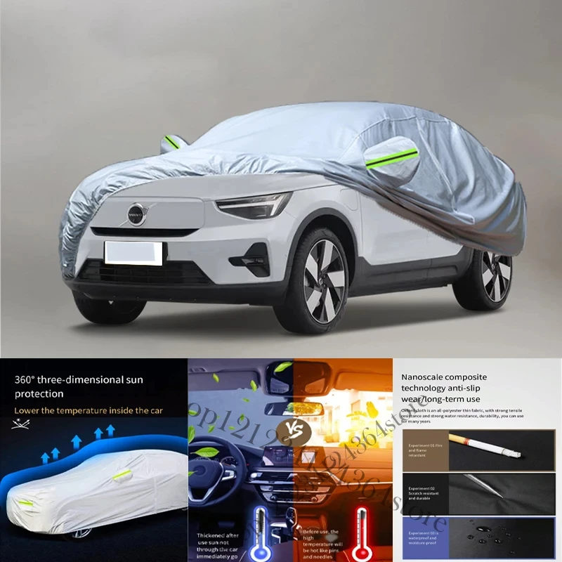 

For Volvo-C-40-fit-Auto Anti snow Anti dust Anti-uv Anti peeling paint And Anti Rainwater 210t car cover Car cover protection