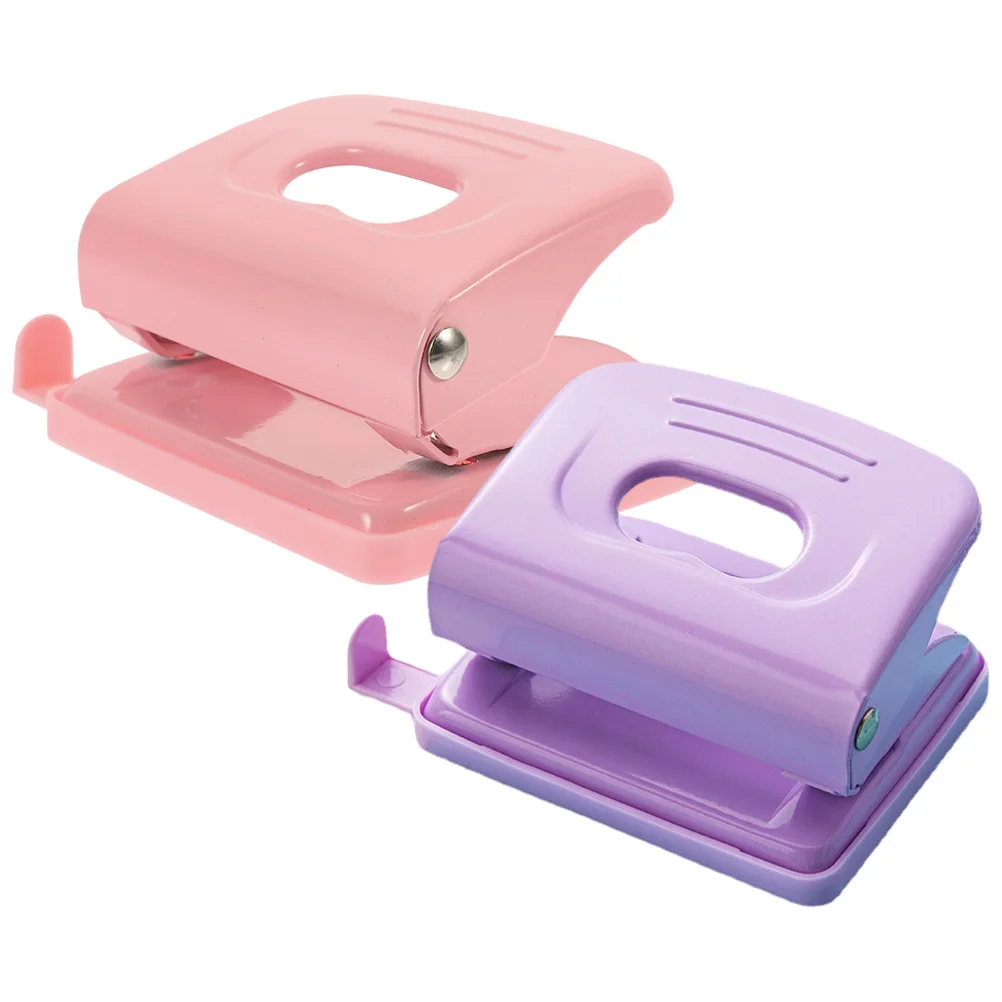 

Circle Punch Hole Puncher 6mm Double Holes Manual Thick Paper Office School Travel Craft DIY Project Sheet punch tool