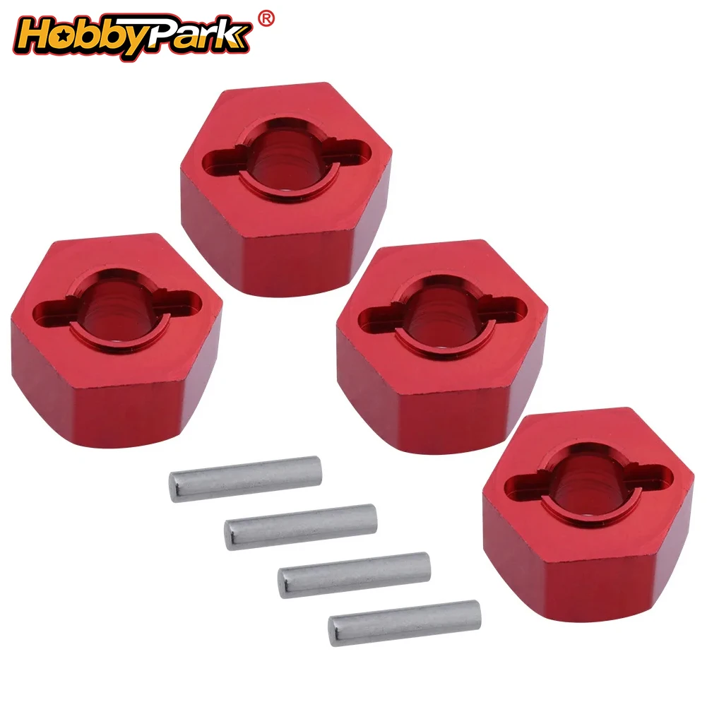 HobbyPark Aluminum 12mm Wheel Hex Nuts W/ Pins for 1/10 RC Car Truck Crawler Buggy Short Course Upgrade Parts