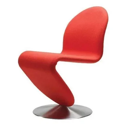 A  Nordic furniture S serpentine chair metal modeling buckle leisure chair model room reception negotiation single chair