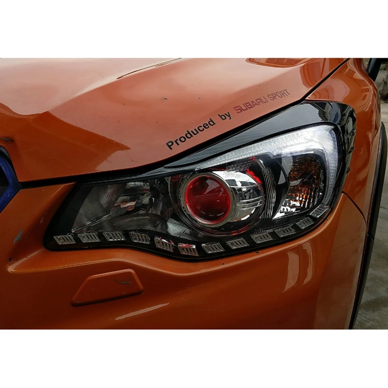 Car Styling ABS Headlight Eyebrow Decorative Cover Sticker Trim For Subaru XV 2012-2016