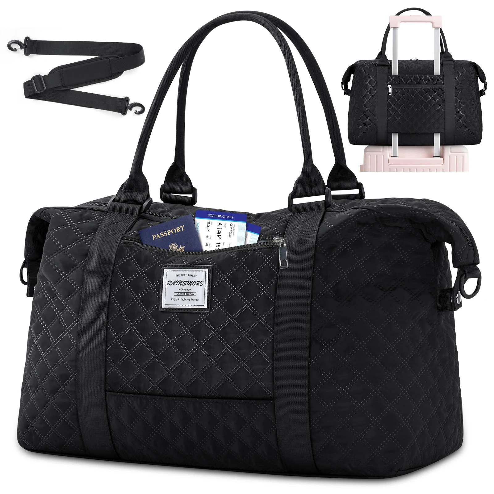 

Gym Tote Bag for Women Water Resistant Travel Sports Duffel Shoulder Bag Large Capacity Carry On Weekend Bags for Women